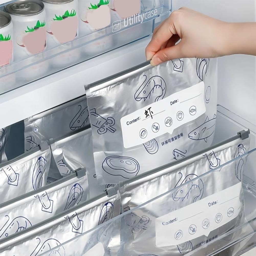Reusable Aluminum Food Storage Bag Pack of 10