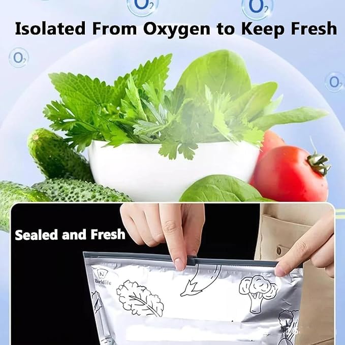 Reusable Aluminum Food Storage Bag Pack of 10
