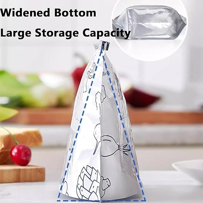 Reusable Aluminum Food Storage Bag Pack of 10