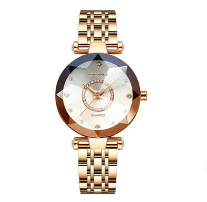 Diamond Dial Rose Gold Watch