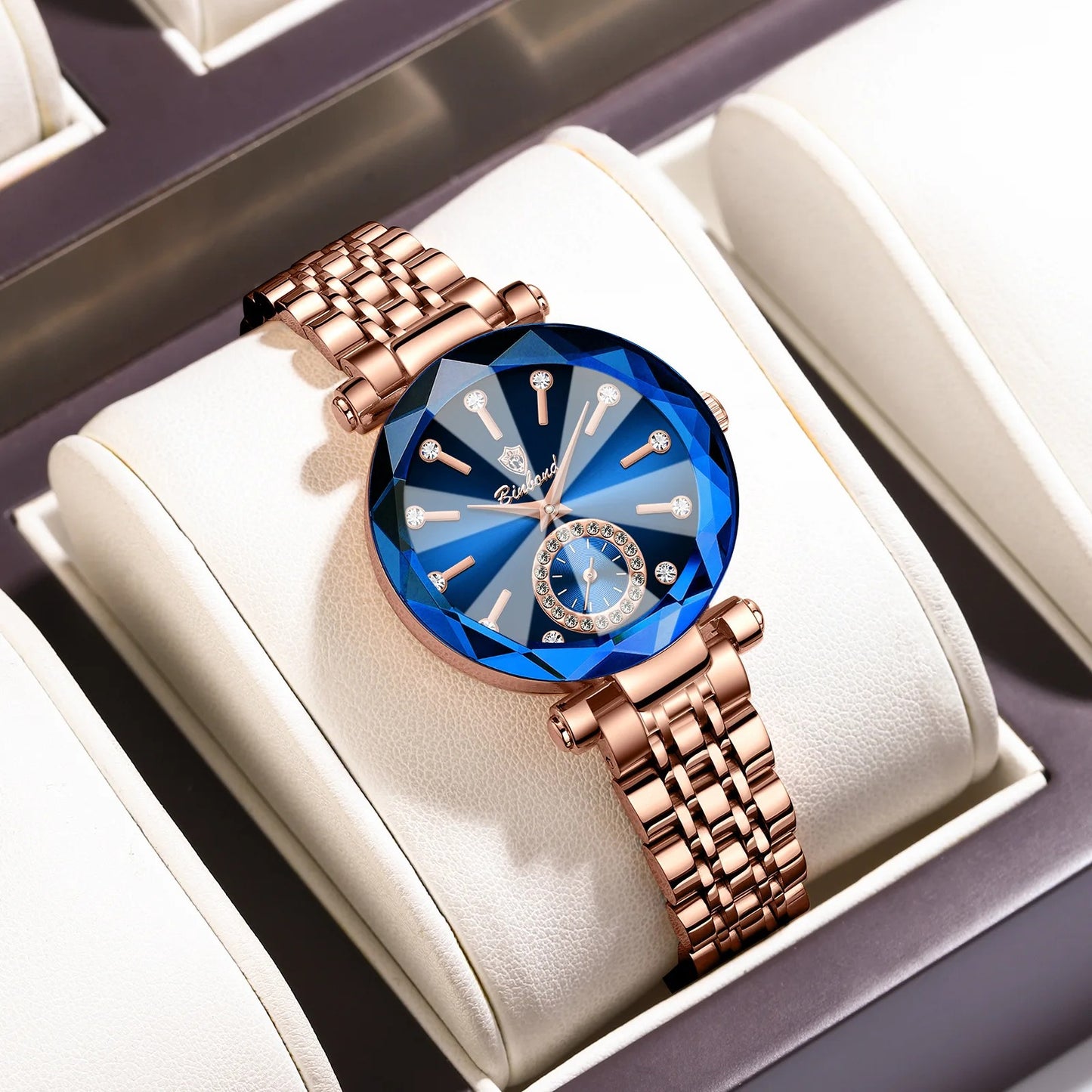 Diamond Dial Rose Gold Watch