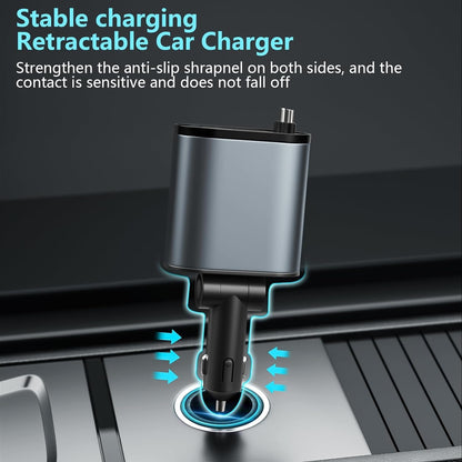 Retractable 4 In 1 Car Charger