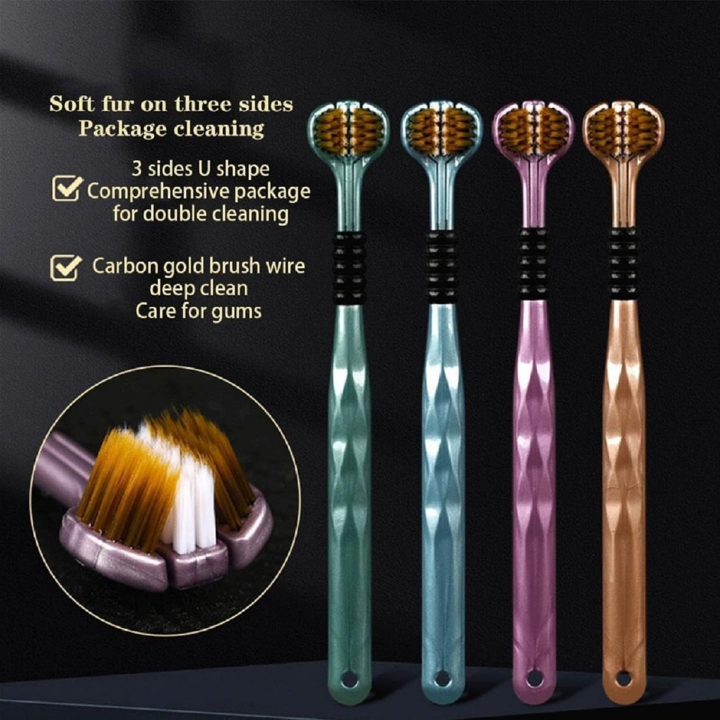 3 Sided Toothbrush